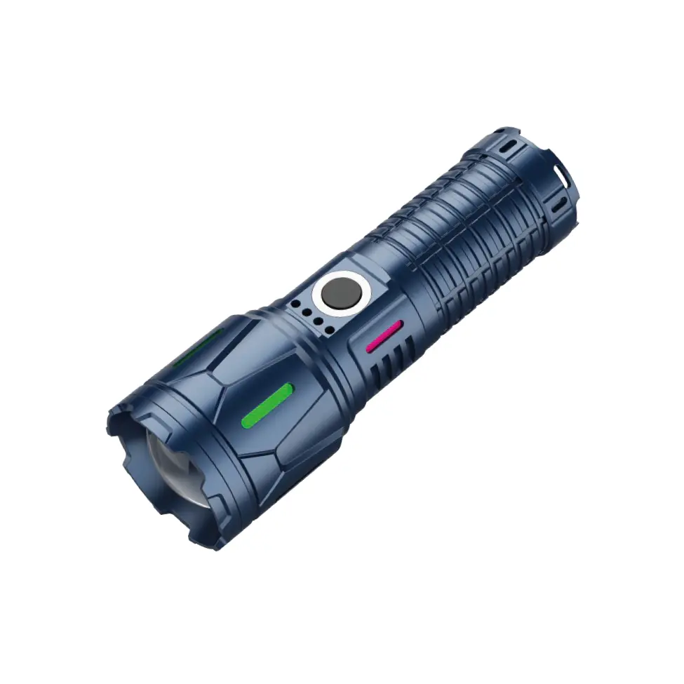 10W LED oppladbar taktisk lommelykt for camping og sikkerhet