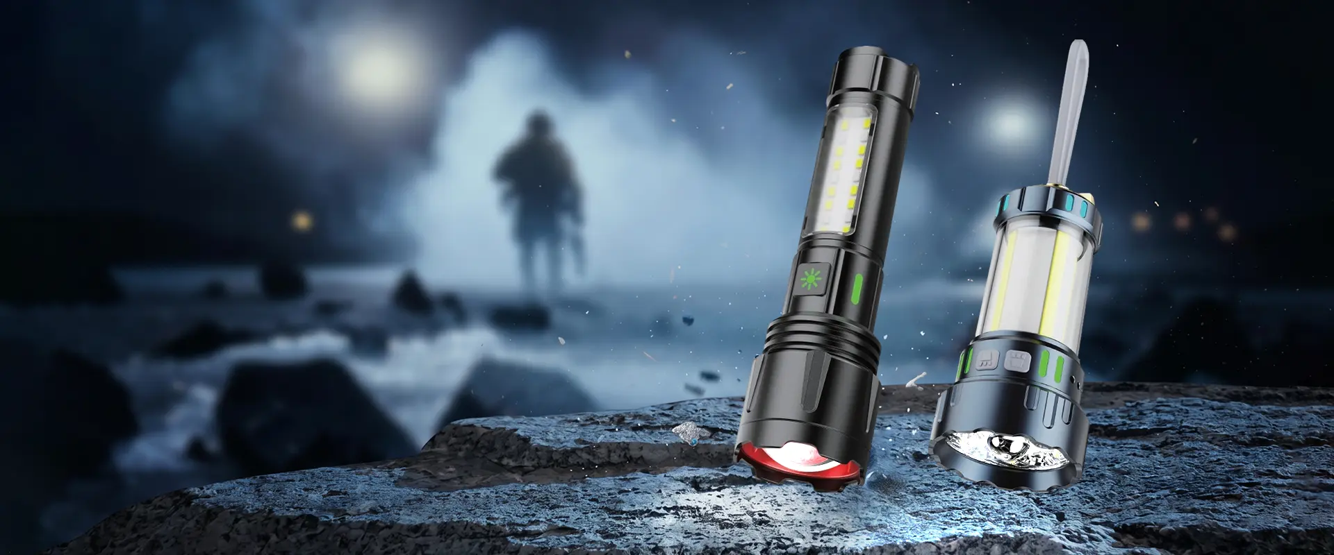 Forest Tiger Tactical LED-lommelykt - høy lumen oppladbar for pliktbruk