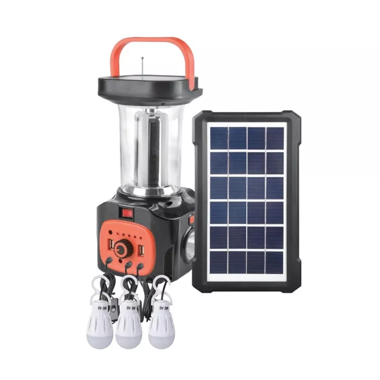3W Solar Camping Lantern Kit Oppladbart
