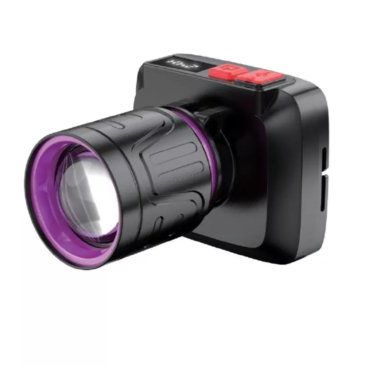 Vanntett hvit laser LED-hodelykt for bygg og nattarbeid